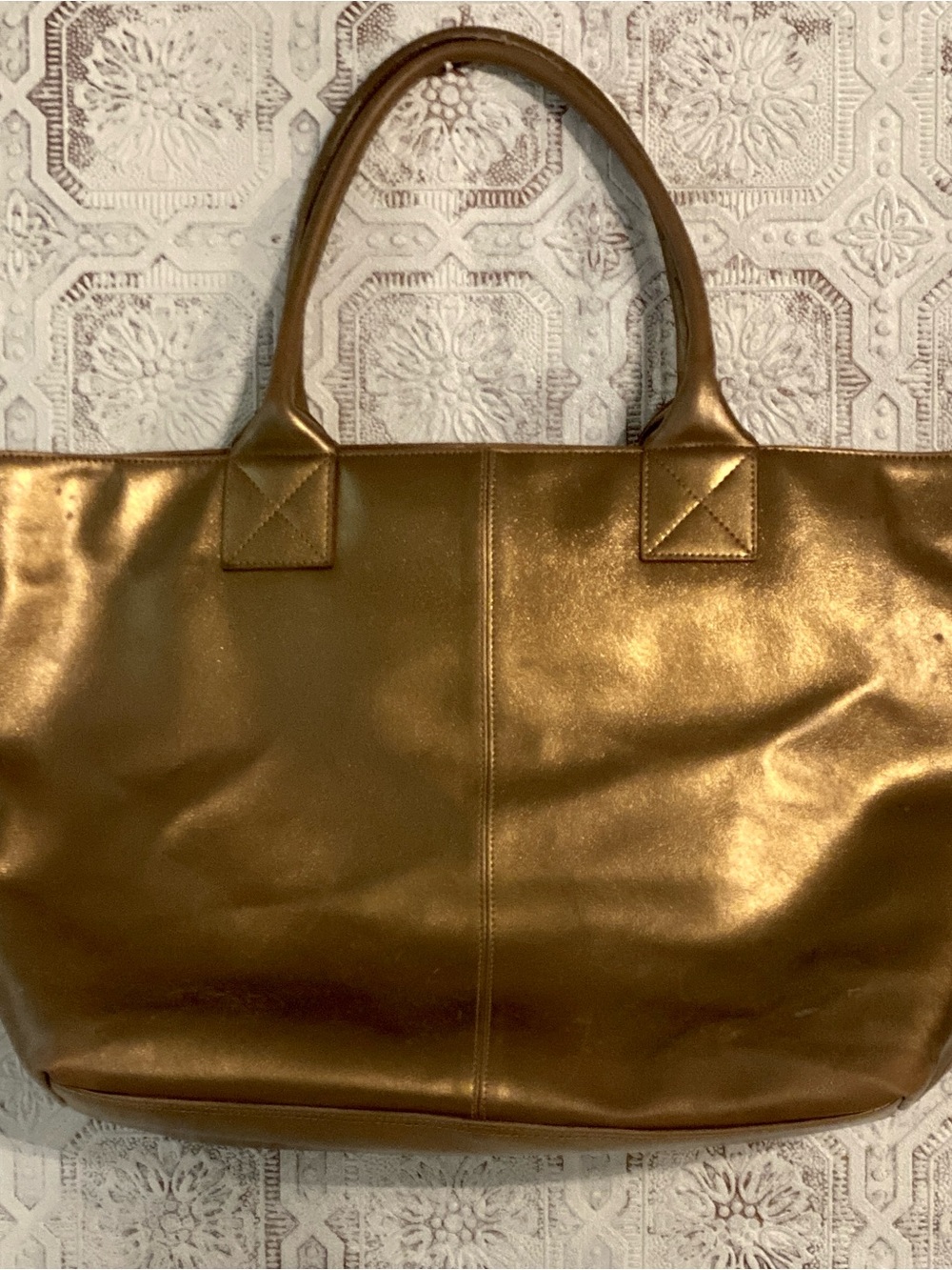 GAP Shimmering Gold Leather Tote